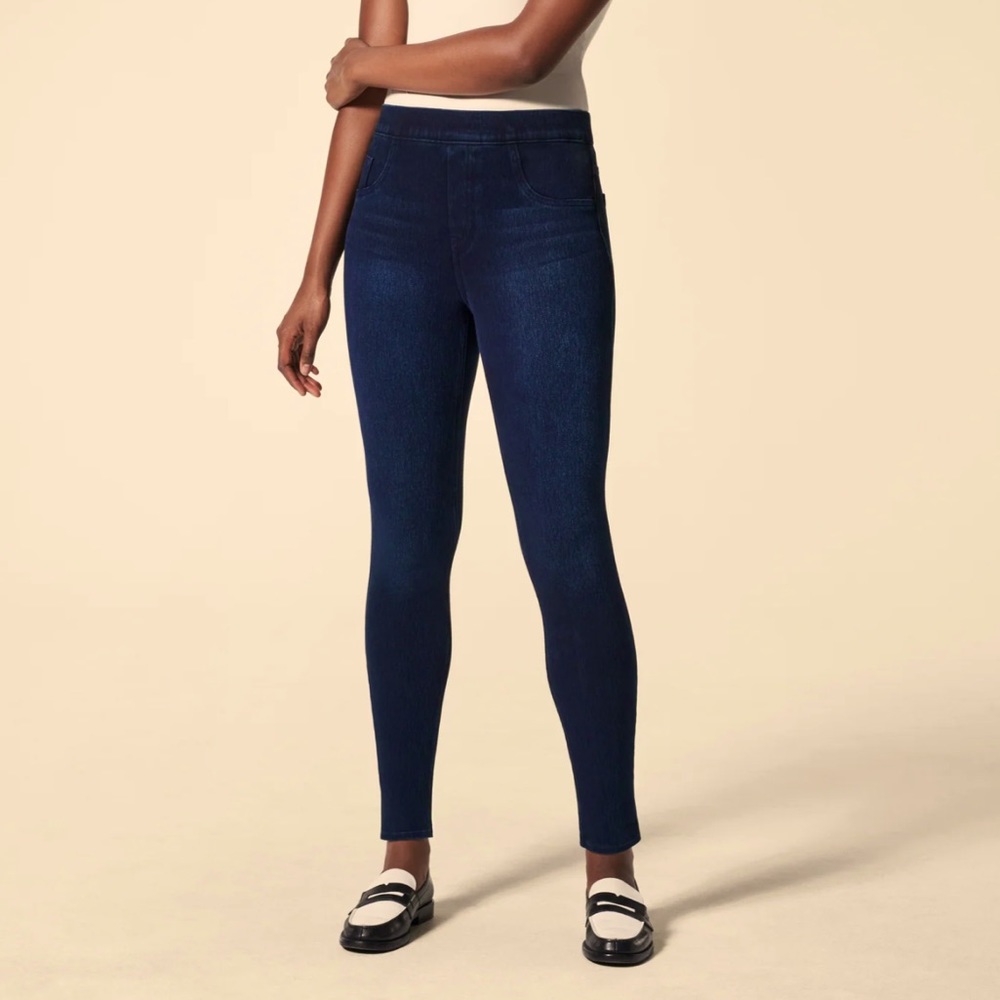 Spanx Jean-ish Ankle Leggings Black Size Medium